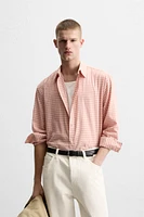 CHECKED COTTON-VISCOSE SHIRT