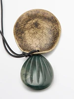 Almond pendant necklace