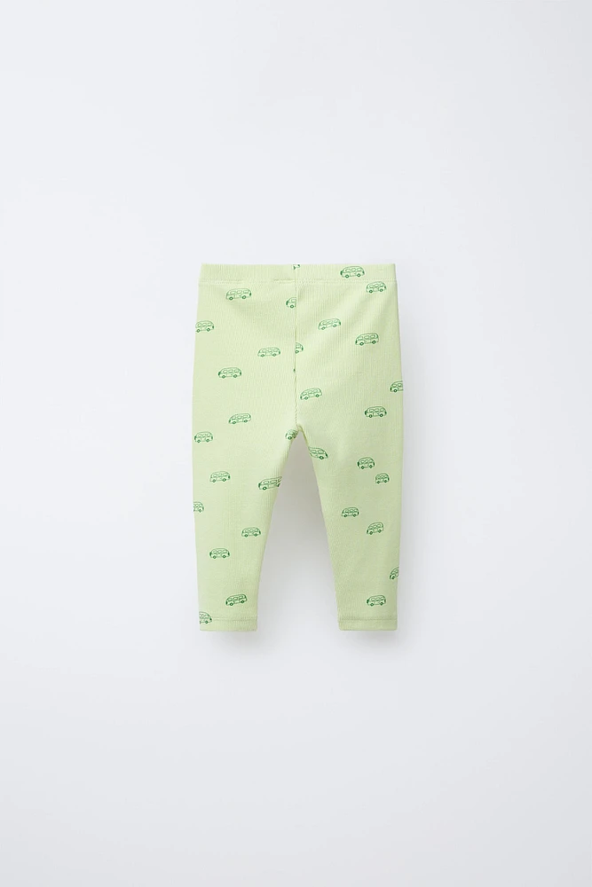 LOT DE DEUX LEGGINGS RIB IMPRIMÉ CARAVANES
