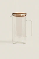 BOROSILICATE GLASS PITCHER WITH LID