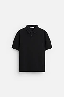 BASIC TEXTURED POLO SHIRT