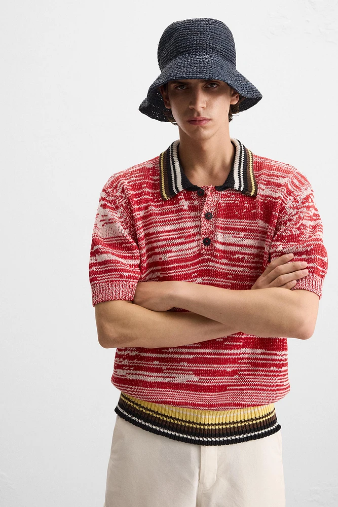 POLO EN MAILLE CONTRASTE