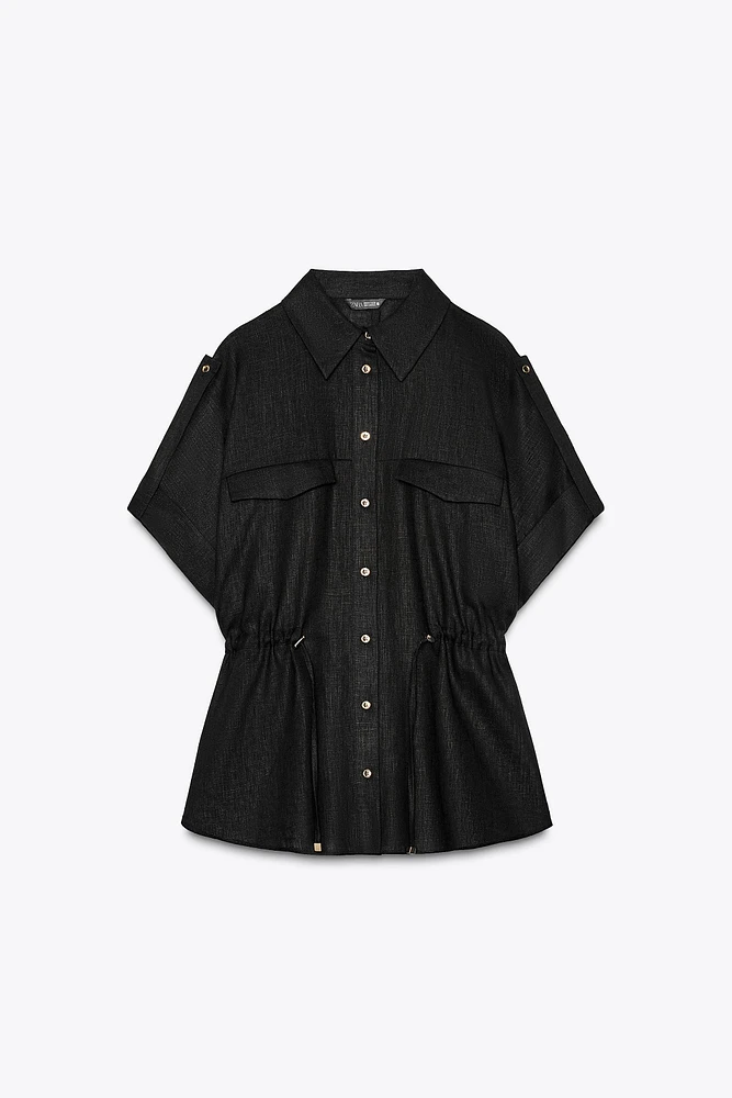 LINEN SAFARI SHIRT