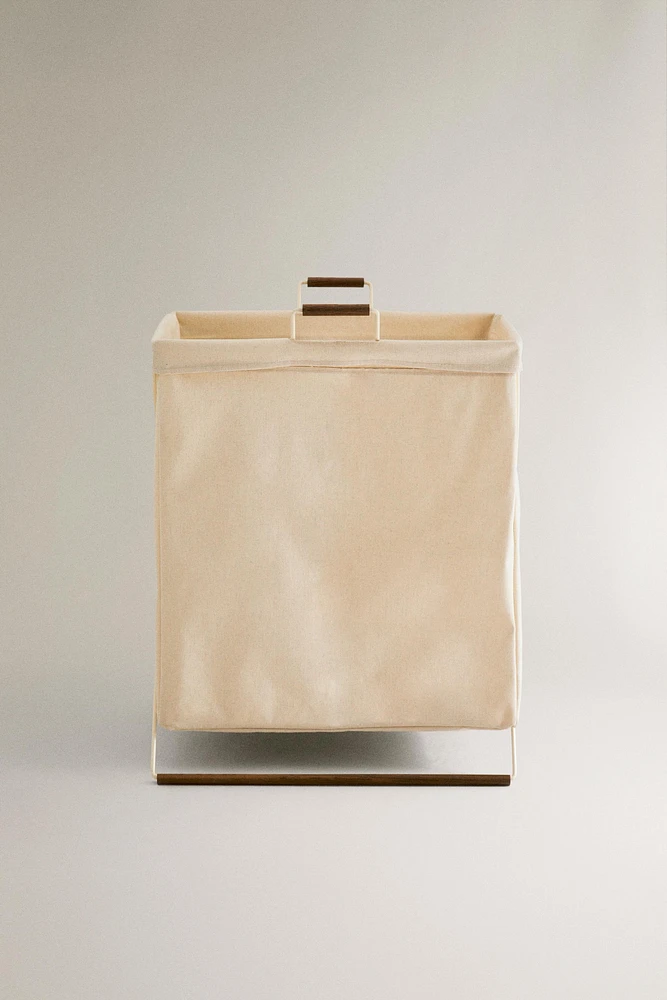 FOLDING DOUBLE LAUNDRY BASKET