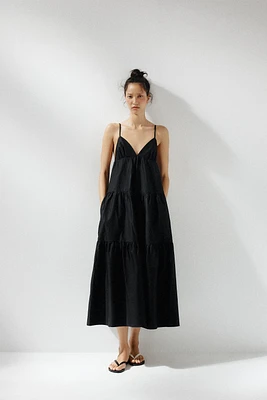 PANELED MIDI DRESS