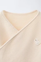 KIMONO EN MAILLE CANARD BRODÉ