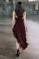 ZW COLLECTION EMBROIDERED ASYMMETRIC DRESS