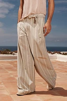 LIMITED EDITION STRIPED WIDE FIT PANTS