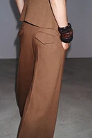 LINEN BLEND PLEATED PANTS ZW COLLECTION