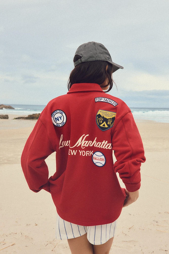 PATCH POLO SWEATSHIRT