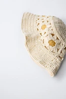 CROCHET FLORAL BUCKET HAT