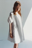 FLORAL POPLIN DRESS