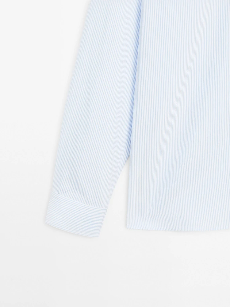 Regular fit striped flowing shirt