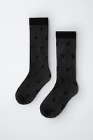 TWO-PACK OF SHEER SOCKS WITH BOWS AND HEARTS