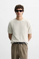BOUCLÉ TEXTURED KNIT T-SHIRT
