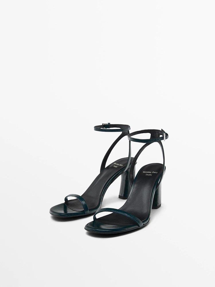 High-heel sandals with strap - STUDIO