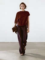 Flowing top with cape detail