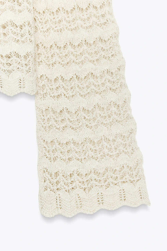 POINTELLE KNIT SWEATER