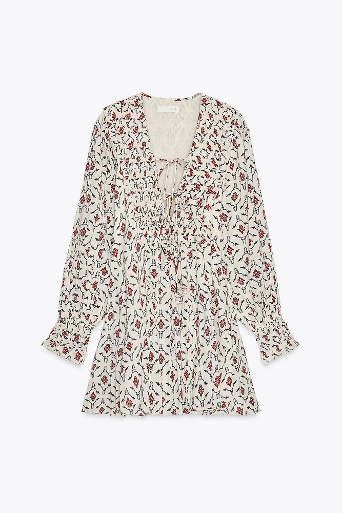 ZW COLLECTION PRINTED SHORT DRESS