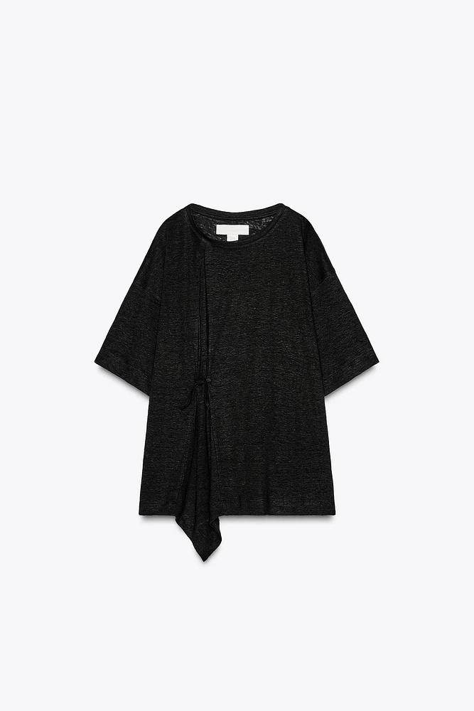 LINEN BOW T-SHIRT X FANGLU LIN