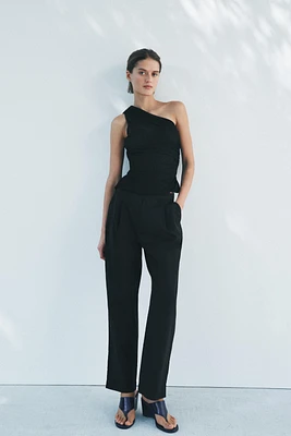 RUCHED ASYMMETRIC TOP