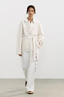 BELTED TRF DENIM JACKET