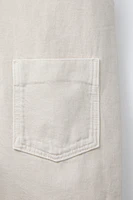 SALOPETTE COURTE EN TOILE CANVAS