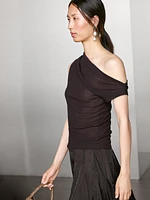 Top asymétrique 100 % coton