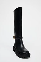 BOTTES PLATES À SEMELLE CRANTÉE