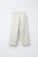 STRAIGHT-LEG PLAID PANTS