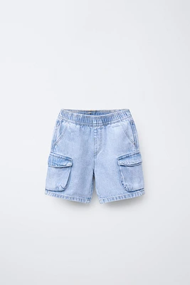 SHORT EN JEAN STYLE MILITAIRE