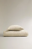 FADED-EFFECT LINEN QUILT