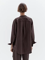 Flowing pinstripe kimono