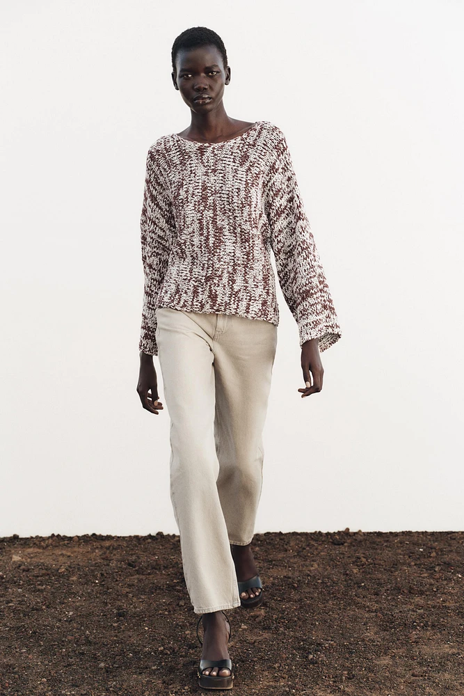 COMBINATION KNIT SWEATER