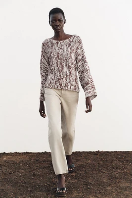 COMBINATION KNIT SWEATER