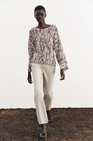 COMBINATION KNIT SWEATER