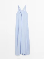 Robe longue fluide dos fantaisie