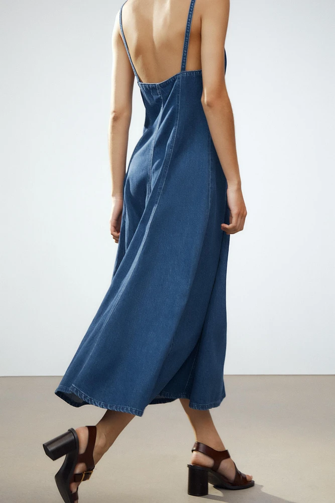 ROBE MI-LONGUE EN JEAN TRF