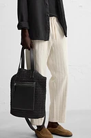 PANTALON EN JACQUARD À RAYURES