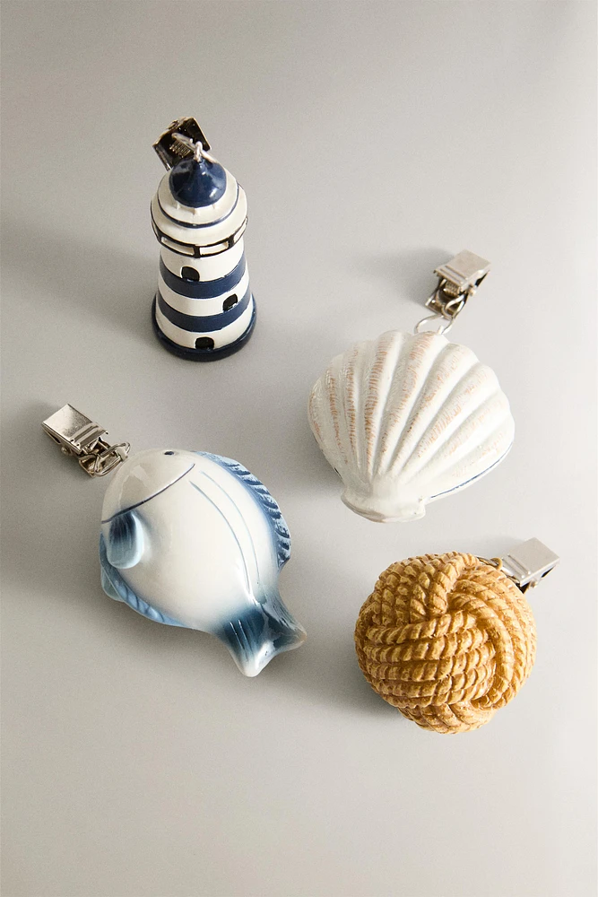 SET OF MARINE TABLECLOTH CLIPS (SET OF 4)