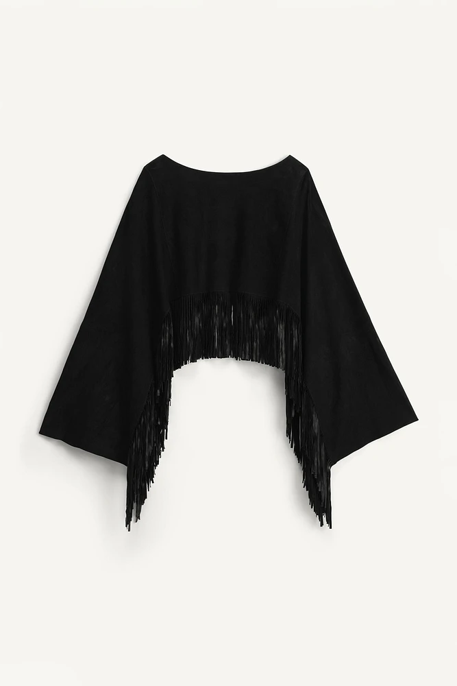 LIMITED EDITION SUEDE FRINGE CAPE