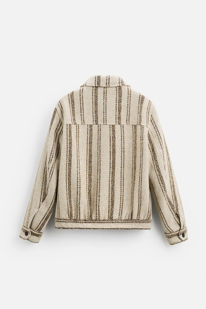 TEXTURED STRIPE JACKET