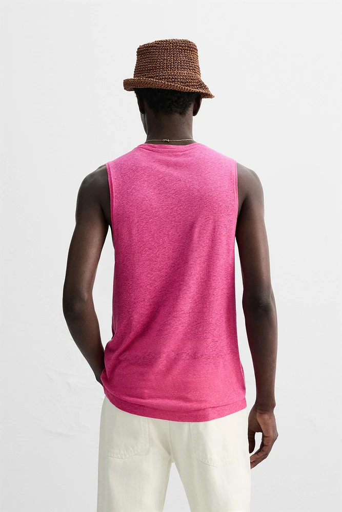VISCOSE LINEN TANK TOP