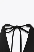 HALTER GODET SHORT DRESS