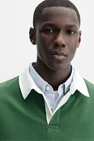 POLO EN JACQUARD À RAYURES