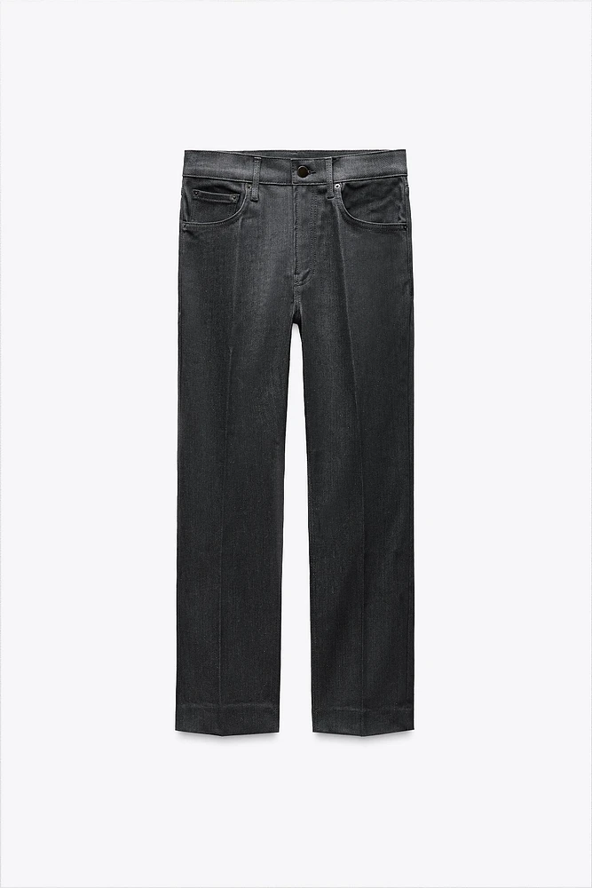 ZW COLLECTION HIGH WAIST CROPPED BOOTCUT JEANS