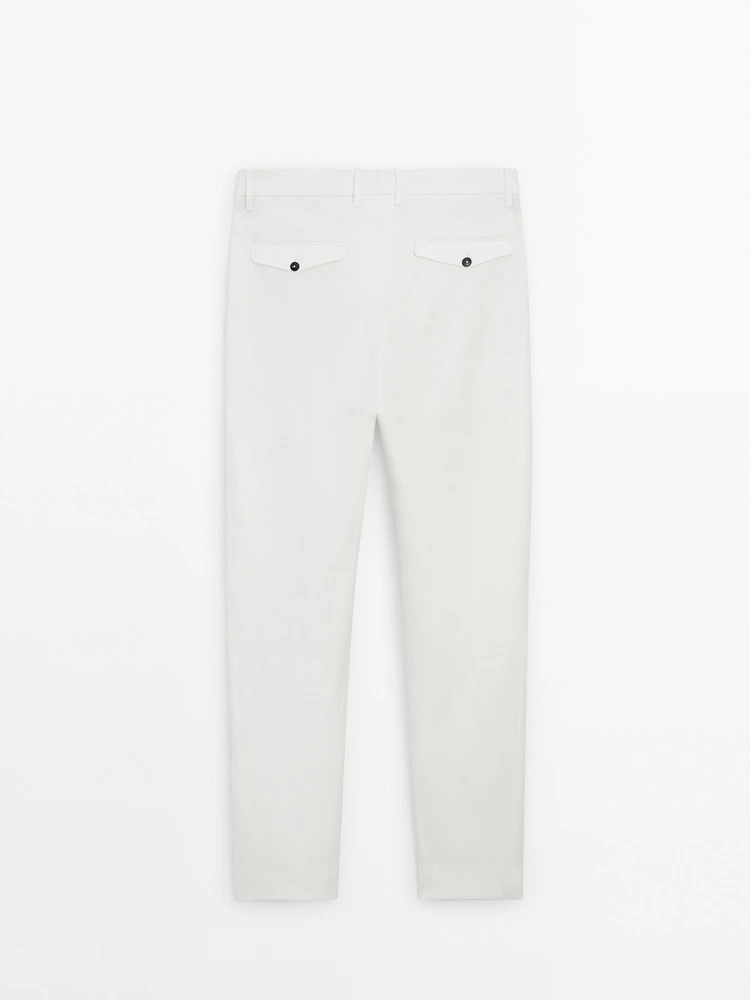 Pantalon de costume 100 % lin