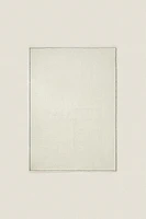 RECTANGULAR BOUCLÉ WOOL AREA RUG