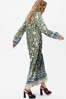 PRINTED MIDI DRESS