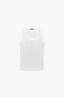 WIDE STRAP POLYAMIDE TOP
